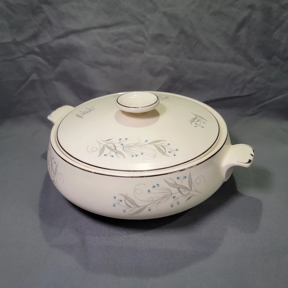 Vintage 1950s Homer Laughlin Celeste Collection Small Covered Serving Dish
